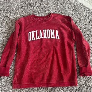 Women’s “Oklahoma” oversized red sweatshirt